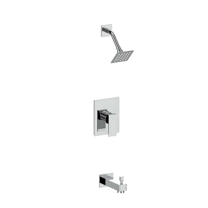 Vogt Kapfenberg 1-Function Pressure-Balanced Tub & Shower System with Shower Head & Tub Spout – Chrome – SET.AP.110.400.CC