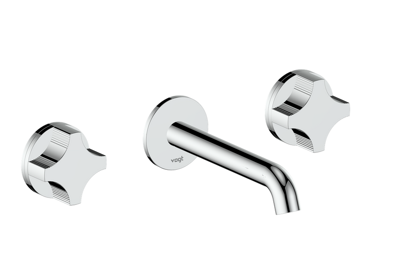 Vogt Mond 8" Widespread Wall-Mount Bathroom Sink Faucet – Chrome – BF.M2.1500.CC