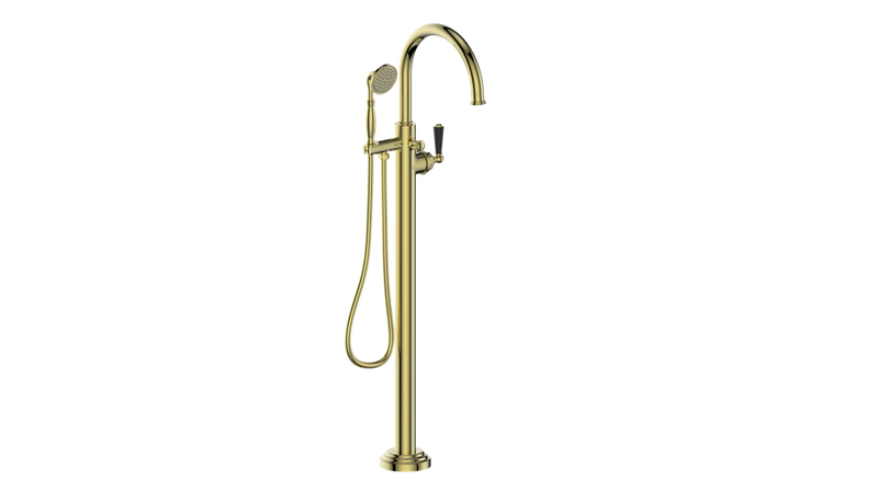 Vogt Carinthia Freestanding Tub Filler – Brushed Gold / Matte Black – BF.C1.2100.BGB