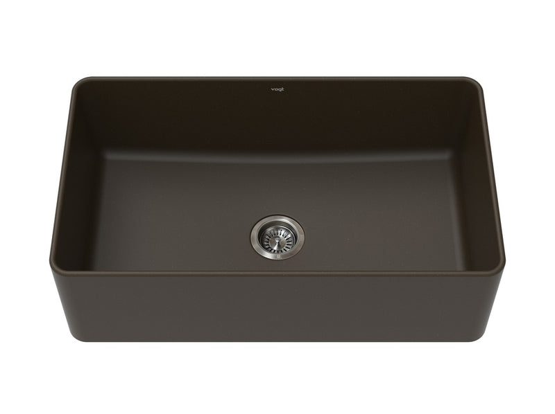 Vogt Neustadt GS Apron Front 33" Single-Bowl Vogranite Kitchen Sink – Java Brown – KS.3319.N03G-61