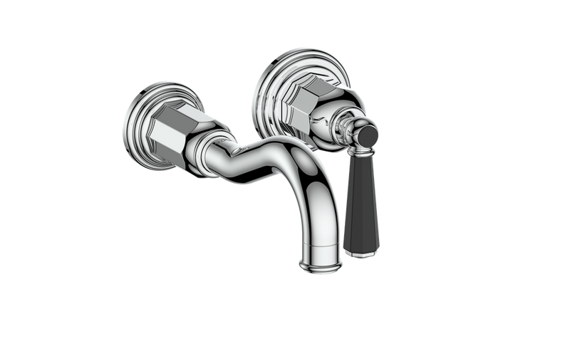 Vogt Carinthia Wall-Mount Bathroom Sink Faucet – Chrome / Matte Black – BF.C2.1420.CB