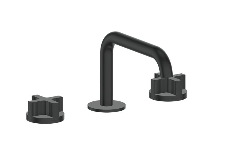 Vogt Mond 8" Widespread Bathroom Sink Faucet with Pop-Up Drain – Matte Black – BF.M3.1321.MB