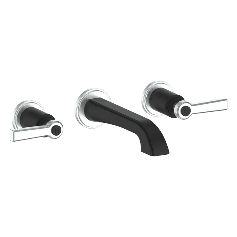 Vogt Zehn Wall-Mount Bathroom Sink Faucet – Matte Black / Stainless Steel – BF.Z1.1500.SB