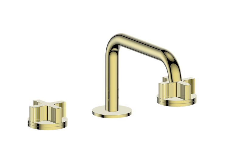 Vogt Mond 8" Widespread Bathroom Sink Faucet with Pop-Up Drain – Brushed Gold – BF.M3.1321.BG