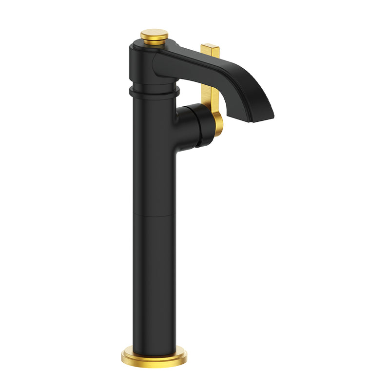 Vogt Zehn Vessel Bathroom Sink Faucet – Matte Black / Brushed Gold – BF.ZN.1100.BGB