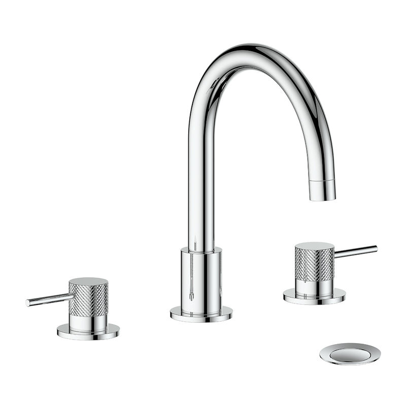 Vogt Drava 8" Widespread Bathroom Sink Faucet with Pop-Up Drain – Chrome – BF.DA.1301.CC