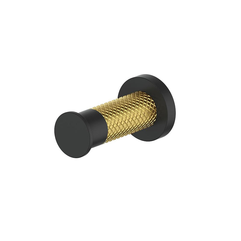 Vogt Drava Robe Hook – Matte Black / Brushed Gold – BA.0308.BGB