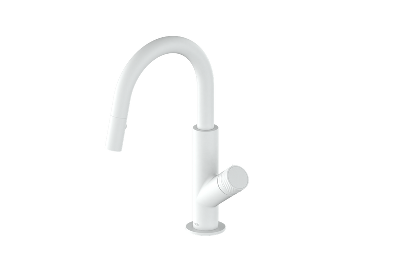 Vogt Mond Mini 13" Gooseneck Bar & Prep Faucet – Matte White – KF.13M1.1504.MW