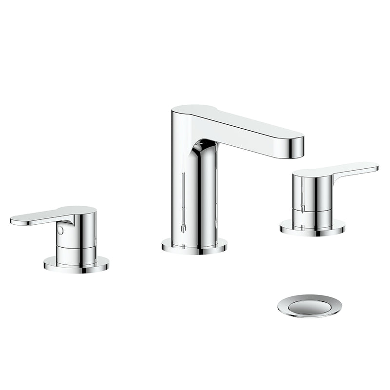 Vogt Lusten 8" Widespread Bathroom Sink Faucet with Pop-Up Drain – Chrome – BF.LN.1301.CC