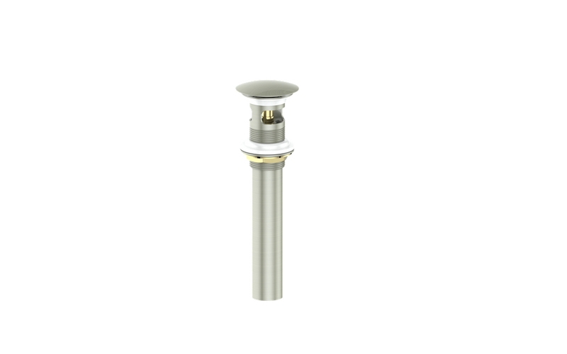 Vogt Mushroom Pop-Up Drain with Overflow – Brushed Nickel – PU.201.BN