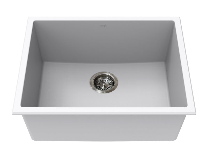 Vogt Salzburg GS 23" Single-Bowl Vogranite Kitchen Sink – Powder Grey – KS.2318.S05G-61