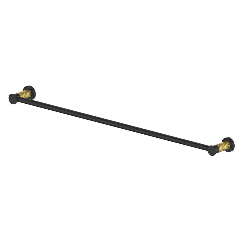 Vogt Drava 24” Single Towel Bar – Matte Black / Brushed Gold – BA.0408.BGB
