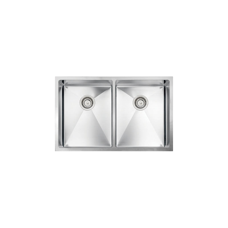 Vogt Modling 18R 30" Double-Bowl 18-Gauge Stainless Steel Undermount Kitchen Sink with Bottom Grids – KS.3018.M18R-63