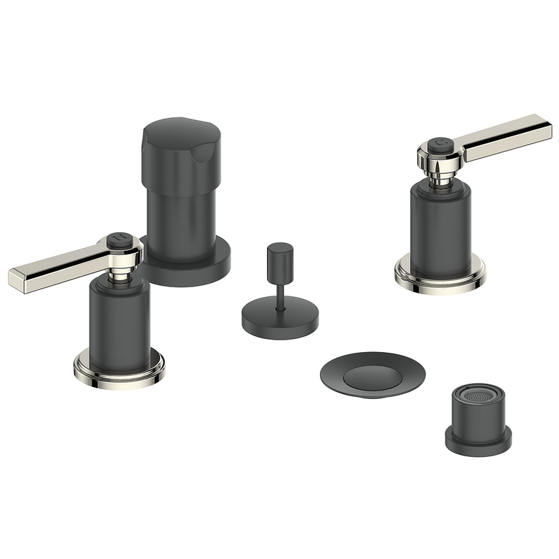 Vogt Zehn Bidet Faucet – Matte Black / Polished Nickel – BF.Z1.3000.PB