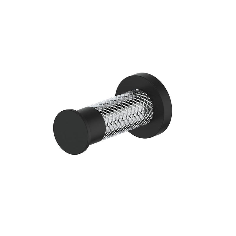 Vogt Drava Robe Hook – Matte Black / Chrome – BA.0308.CB