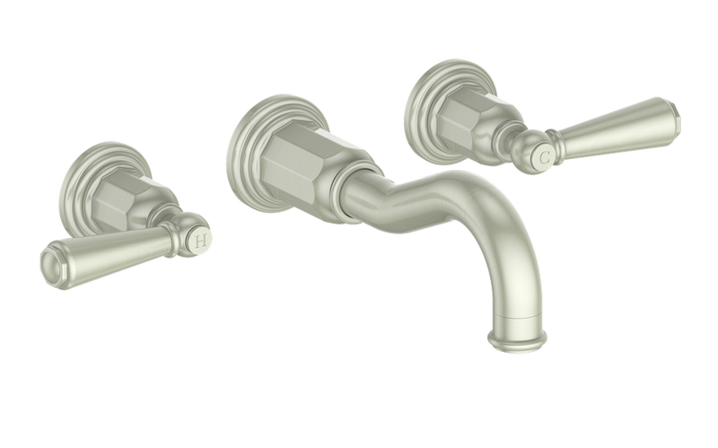 Vogt Carinthia 8" Widespread Wall-Mount Bathroom Sink Faucet – Brushed Nickel – BF.C1.1520.BN