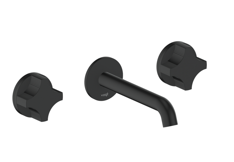 Vogt Mond 8" Widespread Wall-Mount Bathroom Sink Faucet – Matte Black – BF.M2.1500.MB