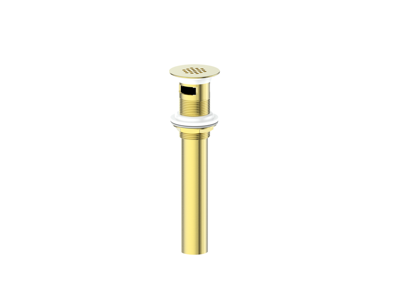 Vogt Grid Drain with Overflow – Brushed Gold – PU.401.BG