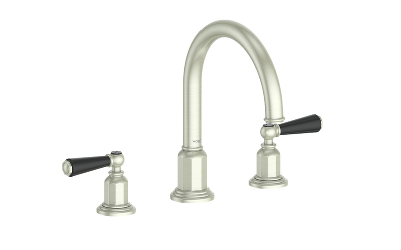 Vogt Carinthia 8" Widespread Bathroom Sink Faucet with Pop-Up Drain – Brushed Nickel / Matte Black – BF.C1.1311.BB