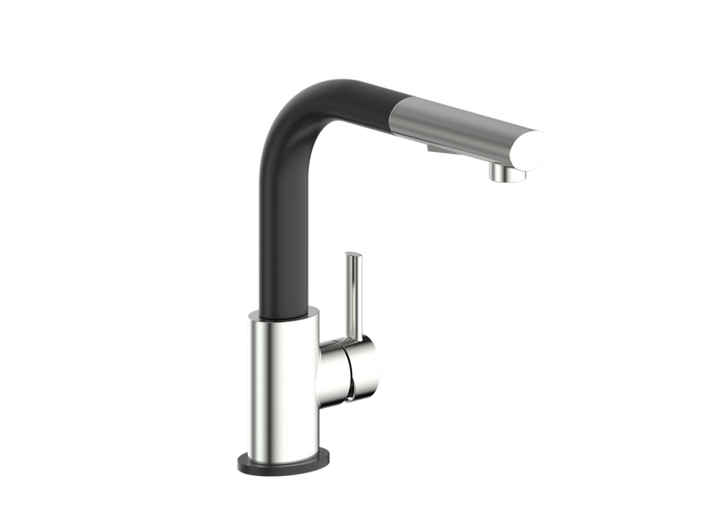 Vogt Amade Pull-Out Kitchen Faucet – Stainless Steel / Matte Black – KF.11AE.1009.SB