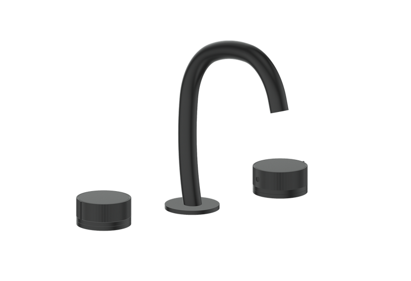 Vogt Mond 8" Widespread Bathroom Sink Faucet with Pop-Up Drain – Matte Black – BF.M1.1331.MB