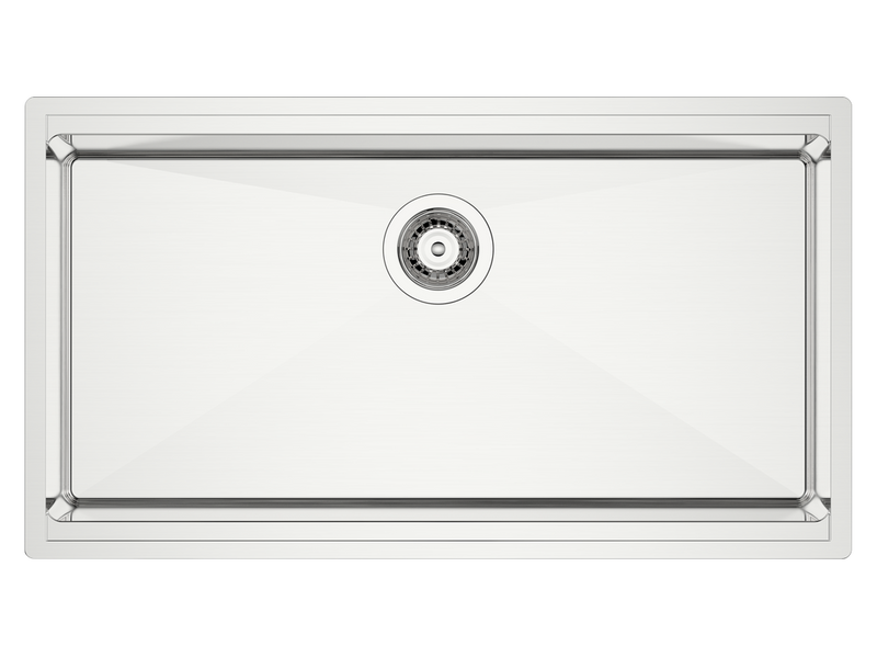 Vogt Drau 34S 34" Single-Bowl 18-Gauge Stainless Steel Undermount Kitchen Workstation Sink – KWS.3419.D1-65