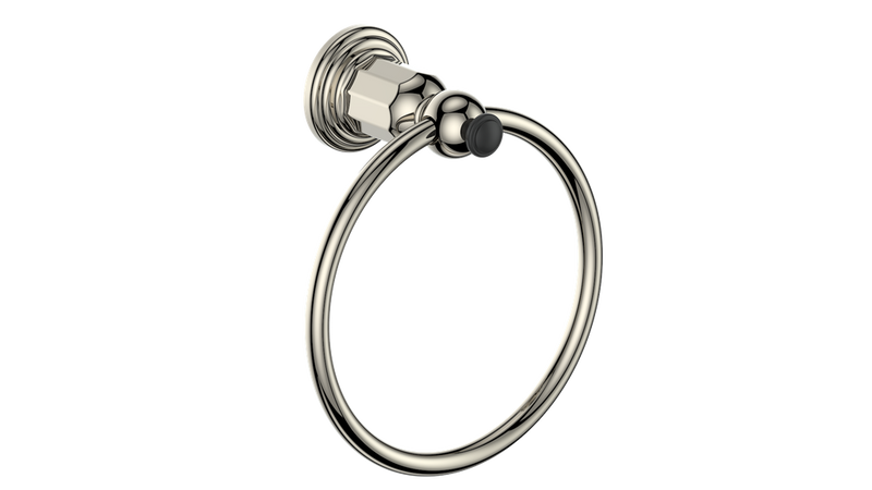 Vogt Carinthia Towel Ring – Polished Nickel / Matte Black – BA.0110.PB