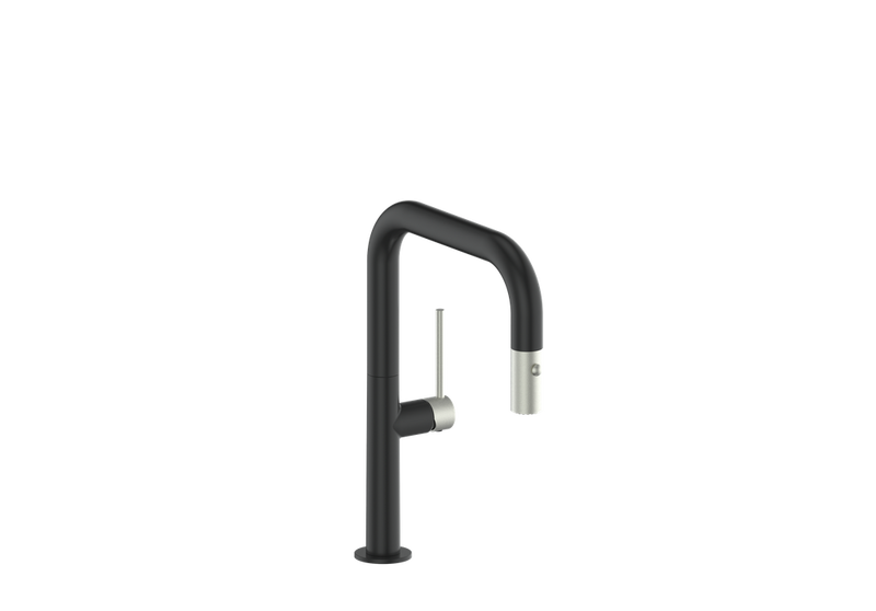Vogt Dornbirn 13" Bar & Prep Faucet – Matte Black / Stainless Steel – KF.13D3.0204.SB