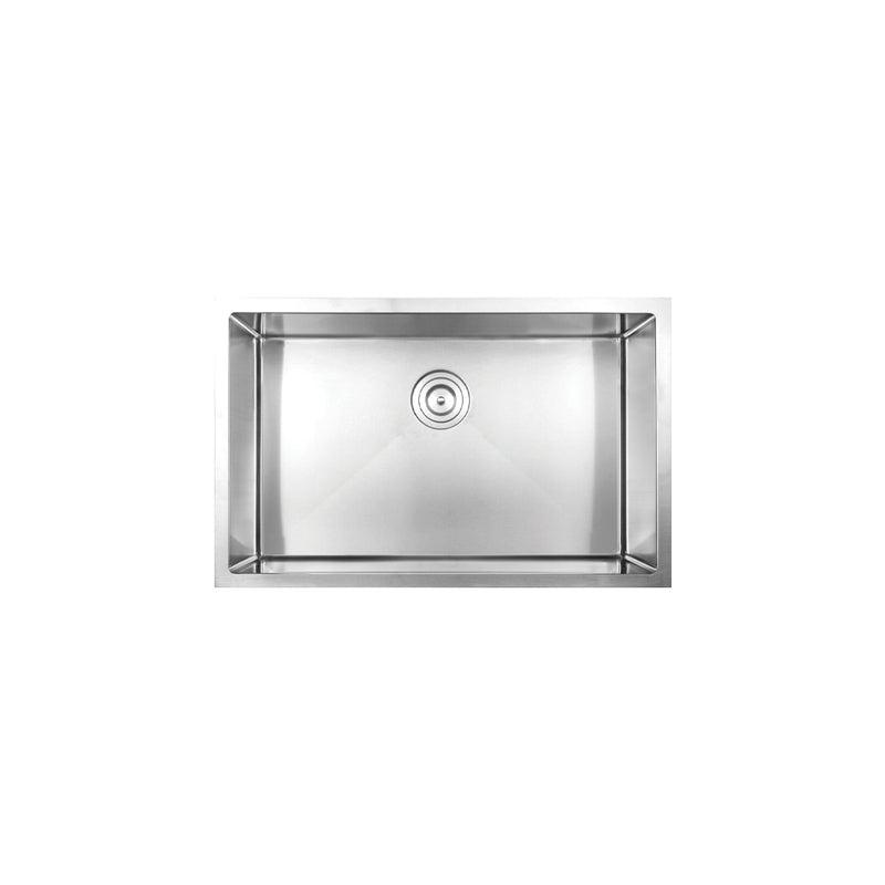 Vogt Graz 16R 30" Single-Bowl 16-Gauge Stainless Steel Undermount Kitchen Sink with Bottom Grid – KS.3018.G16R-64