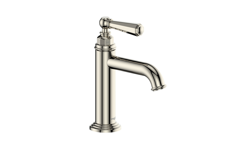Vogt Carinthia Single-Hole Bathroom Sink Faucet with Pop-Up Drain – Polished Nickel – BF.C2.1001.PN