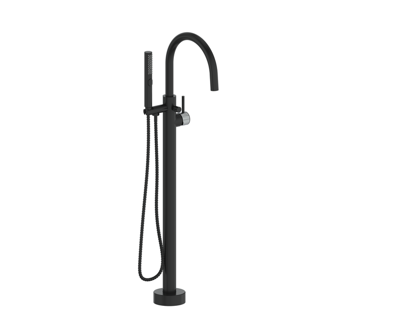 Vogt Drava Freestanding Tub Filler – Matte Black / Chrome – BF.DA.2100.CB