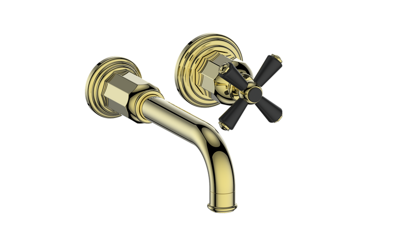 Vogt Carinthia Wall-Mount Bathroom Sink Faucet – Brushed Gold / Matte Black – BF.C3.1410.BGB
