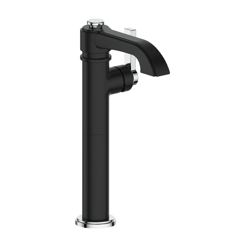 Vogt Zehn Vessel Bathroom Sink Faucet – Matte Black / Chrome – BF.ZN.1100.CB