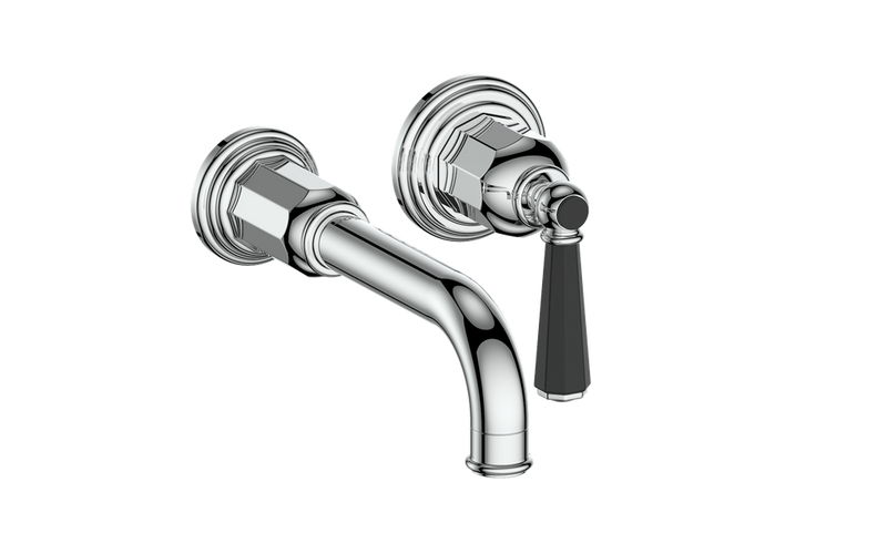 Vogt Carinthia Wall-Mount Bathroom Sink Faucet – Chrome / Matte Black – BF.C2.1410.CB