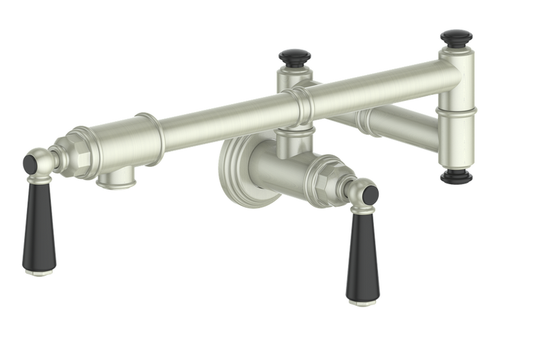 Vogt Carinthia Kitchen Pot Filler – Brushed Nickel / Matte Black – KF.CA.21.BB