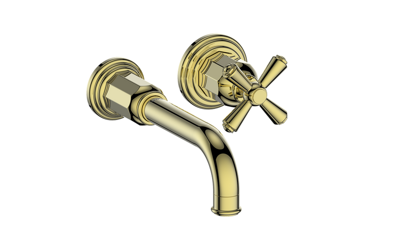 Vogt Carinthia Wall-Mount Bathroom Sink Faucet – Brushed Gold – BF.C3.1410.BG