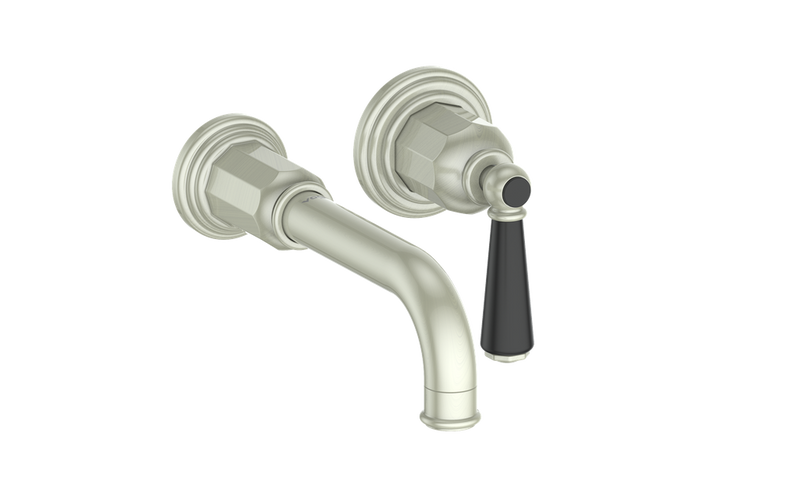 Vogt Carinthia Wall-Mount Bathroom Sink Faucet – Brushed Nickel / Matte Black – BF.C1.1410.BB