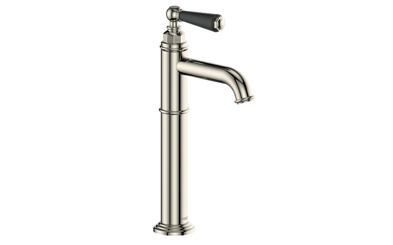 Vogt Carinthia Vessel Bathroom Sink Faucet – Polished Nickel / Matte Black – BF.C1.1100.PB