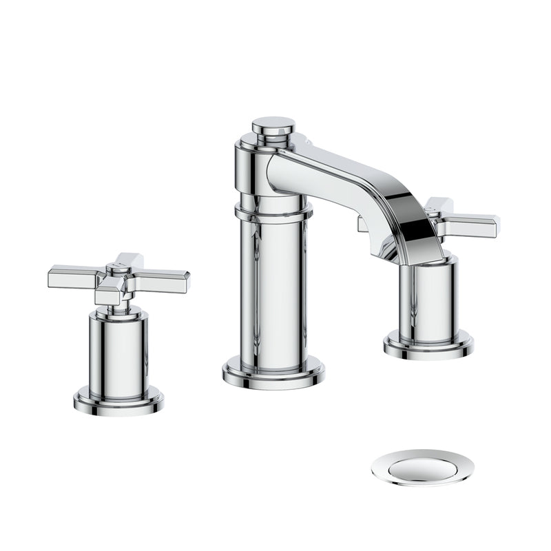 Vogt Zehn 8" Widespread Bathroom Sink Faucet with Pop-Up Drain – Chrome – BF.Z4.1301.CC