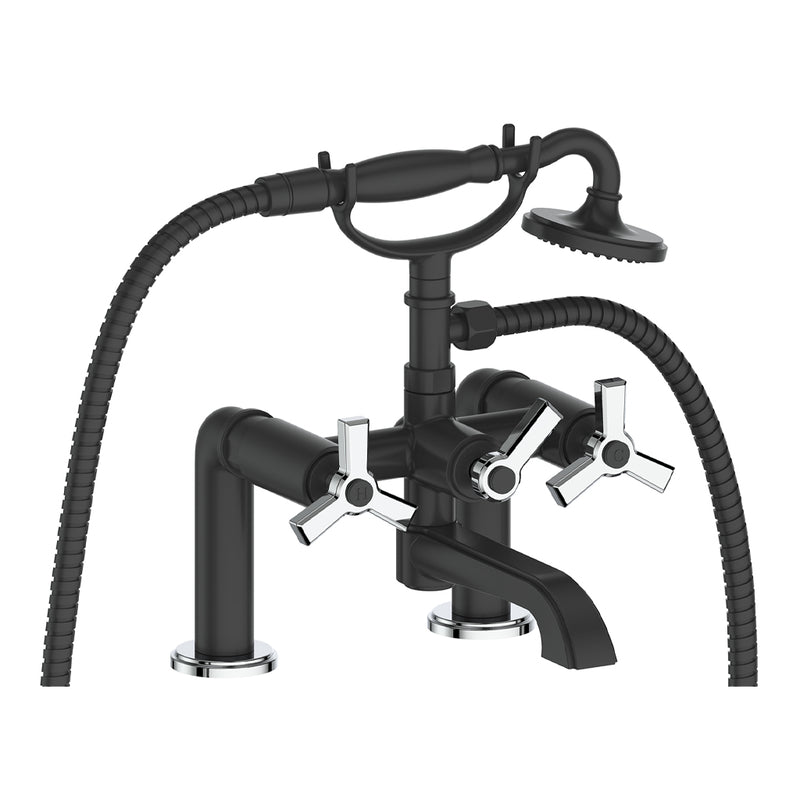 Vogt Zehn 2-Hole Deck-Mount Tub Filler – Matte Black / Chrome – BF.Z3.2000.CB