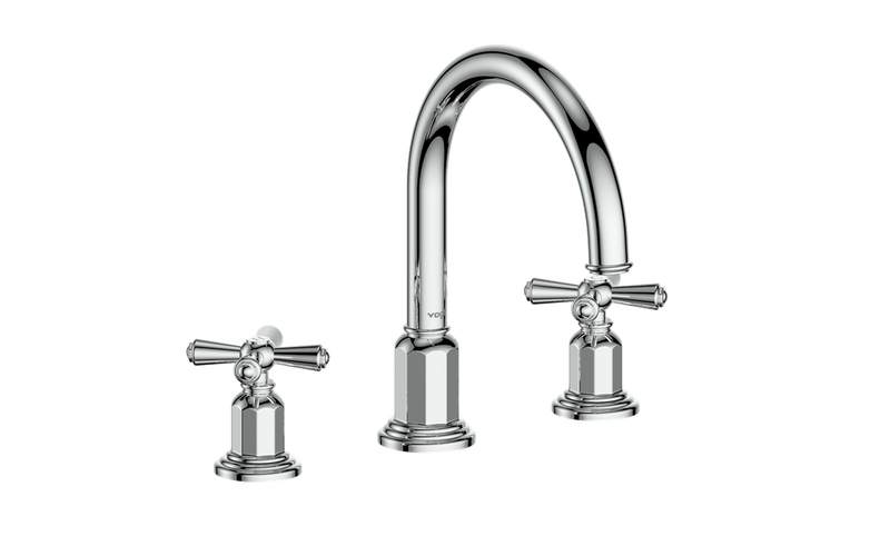 Vogt Carinthia 8" Widespread Bathroom Sink Faucet with Pop-Up Drain – Chrome – BF.C3.1311.CC