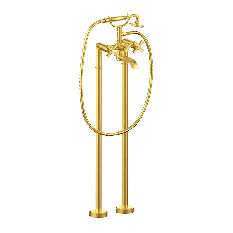 Vogt Zehn Freestanding Tub Filler – Brushed Gold – BF.Z4.2100.BG