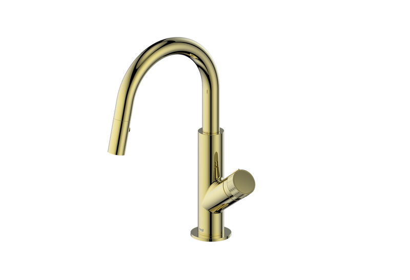 Vogt Mond Mini 13" Gooseneck Bar & Prep Faucet – Brushed Gold – KF.13M1.1504.BG