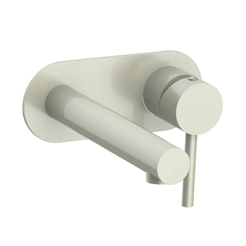Vogt Worgl Wall-Mount Bathroom Sink Faucet with Single Plate – Brushed Nickel – BF.WL.1410.BN