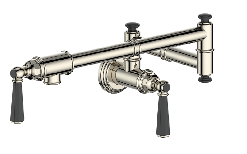 Vogt Carinthia Kitchen Pot Filler – Polished Nickel / Matte Black – KF.CA.22.PB