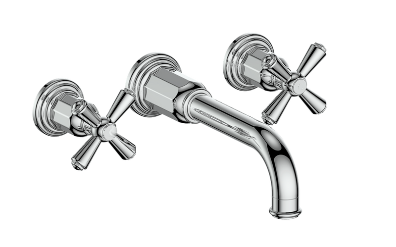 Vogt Carinthia 8" Widespread Wall-Mount Bathroom Sink Faucet – Chrome – BF.C3.1510.CC
