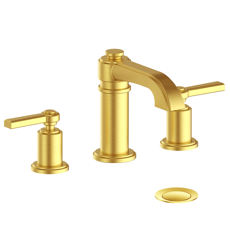 Vogt Zehn 8" Widespread Bathroom Sink Faucet with Pop-Up Drain – Brushed Gold – BF.Z1.1301.BG