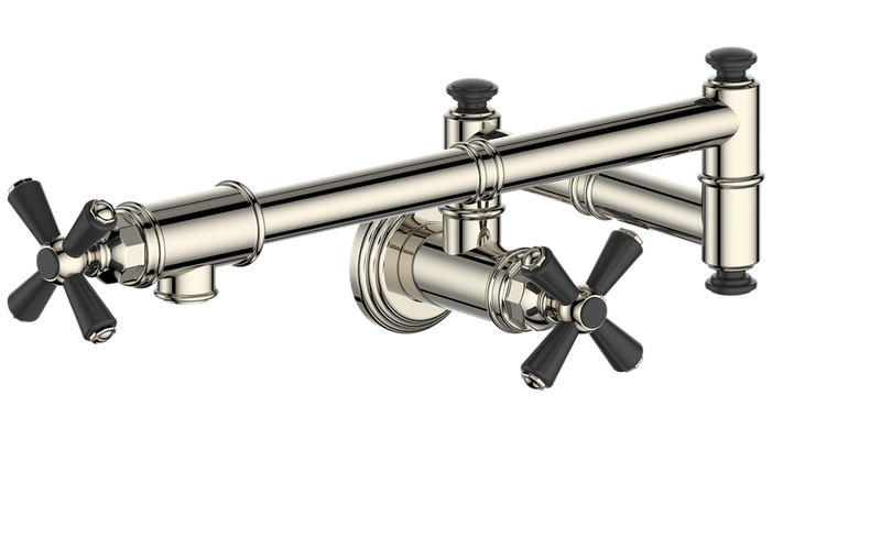 Vogt Carinthia Kitchen Pot Filler – Polished Nickel / Matte Black – KF.CA.23.PB