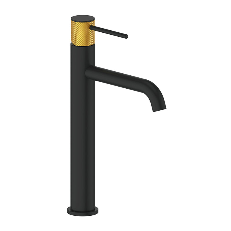 Vogt Drava Vessel Bathroom Sink Faucet – Matte Black / Brushed Gold – BF.DA.1100.BGB