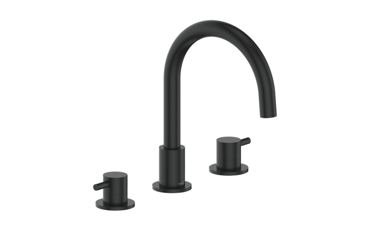 Vogt Worgl 8" Widespread Faucet with Pop-Up – Matte Black – BF.WL.1301.MB